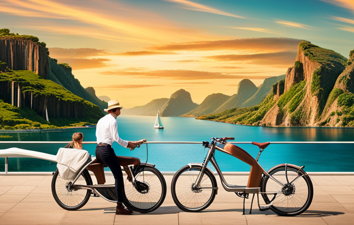 An image showcasing a sleek, modern electric bike cruising effortlessly along a scenic coastal road, its powerful motor propelling it forward with grace and stability, epitomizing the epitome of dependability