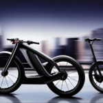 An image showcasing the sleek silhouette of an electric bike zooming down an open road, with blurred surroundings and wind rushing through the rider's hair, conveying the exhilarating top speed of these eco-friendly machines
