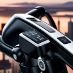 An image showcasing a close-up of the Liberty Electric Bike's control panel, capturing the intricate vol setting knob
