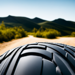 An image showcasing a close-up of a bike tire rolling effortlessly over a rough, gravel road