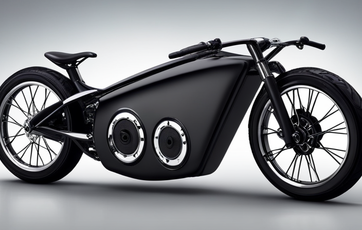 An image that showcases a powerful electric motor mounted on a sleek DIY bike frame
