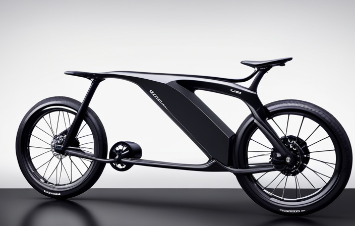 An image showcasing a sleek, modern electric bike with a powerful motor, sturdy frame, and responsive hydraulic disc brakes