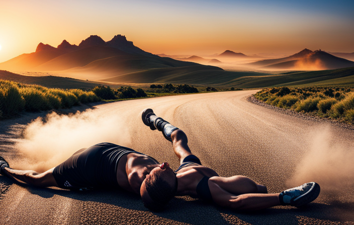 An image capturing the aftermath of a bike accident on a gravel road