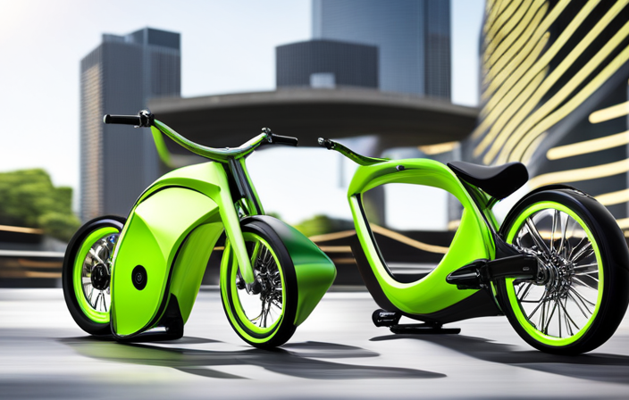 An image showcasing the Electric Lime Bike, depicting its sleek frame and lime green color