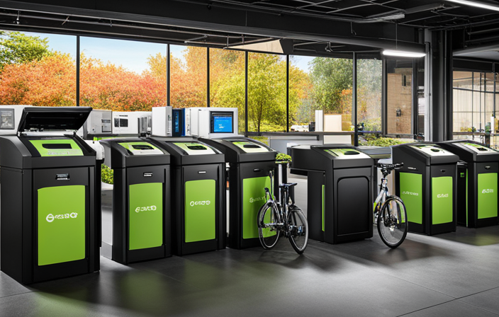 An image showcasing a diverse range of eco-friendly disposal options for electric bikes