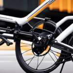 An image showcasing the rear frame of an A2B electric bike, capturing a close-up angle that reveals the distinct location of the model number discreetly engraved near the bike's battery compartment