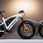 An image showcasing an electric bike with a sturdy, lockable rear rack adorned with a kryptonite U-lock, providing a clear and secure attachment point