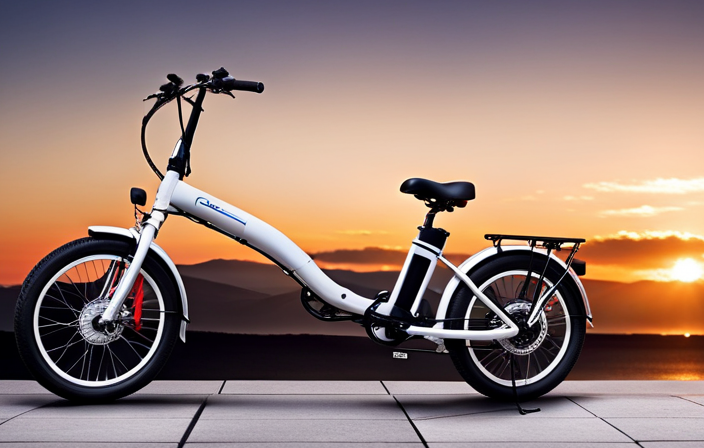 An image that showcases the sleek design of the Batribike Breeze Folder Electric Bike, featuring its folding mechanism and powerful electric motor