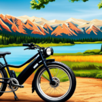 An image showcasing the picturesque Utah landscape, with a rugged electric hunting bike parked next to a serene mountain stream, surrounded by lush forests and majestic peaks, enticing readers to explore where to purchase their own