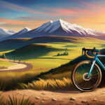 An image showcasing a thrilling race between a sleek cyclocross bike and a rugged gravel bike