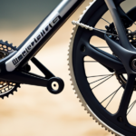 An image showcasing a close-up shot of a gravel bike's cassette and derailleur, surrounded by a cloud of dust