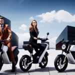 An image contrasting an electric bike and a petrol bike side by side, capturing the sleek design and eco-friendly features of the electric bike, while highlighting the powerful engine and exhaust of the petrol bike