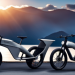 An image showcasing a sleek, modern electric bike and a powerful, fuel-efficient petrol bike side by side