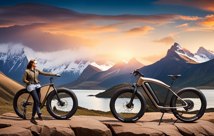 An image showcasing three distinct electric bikes: one sleek and sporty model with a powerful motor and rugged tires, one elegant and comfortable city cruiser with a step-through frame, and one versatile mountain e-bike designed for off-road adventures