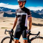 An image showcasing a gravel biker clad in sleek, form-fitting cycling shorts, perfectly designed for the rugged terrain