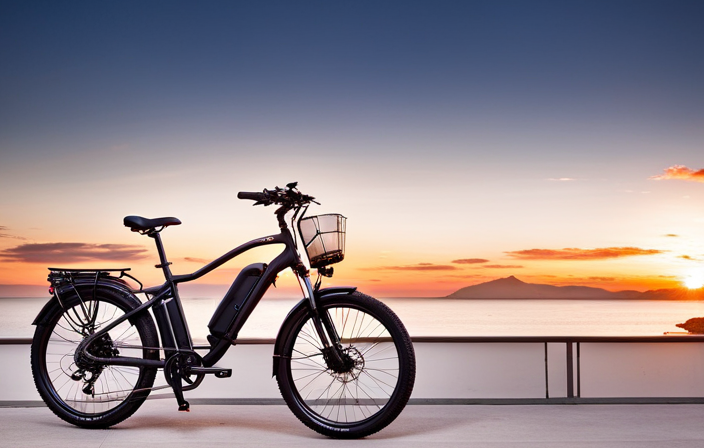 An image showcasing a diverse range of electric bicycles, including a sleek and lightweight city commuter with a step-through frame, a rugged mountain e-bike with front suspension, and a stylish beach cruiser with fat tires and a basket