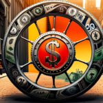 An image of a vibrant bicycle wheel with a dollar sign in its center, representing a salary