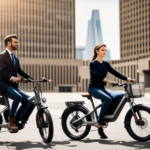 An image that showcases the intricate assembly line of a city electric bike, highlighting skilled workers meticulously crafting each component with precision, while automated machinery ensures flawless integration and quality control