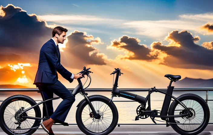 An image showcasing the intricate assembly process of the Ancheer Folding Electric Bicycle E-Bike, with skilled technicians meticulously connecting the sleek frame, attaching the powerful motor, and carefully installing the cutting-edge battery system