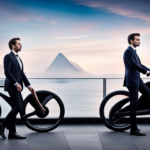 An image showcasing two sleek, futuristic electric bikes side by side, highlighting their lightweight frames and aerodynamic designs