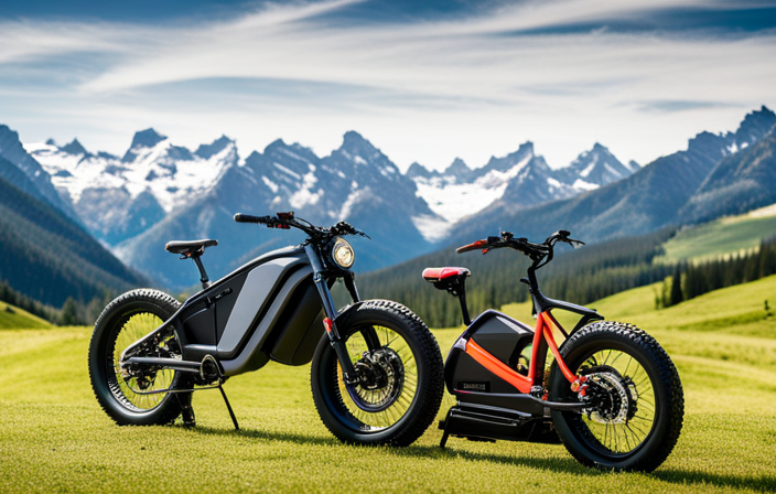 An image showcasing a diverse array of electric bike kits, ranging from sleek and compact designs to powerful and off-road ready options