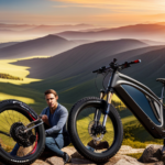 An image showcasing a rider effortlessly ascending a steep, rocky mountain trail on an electric mountain bike, with the bike's sleek, powerful design and nimble handling emphasizing the advantages of choosing electric over traditional bikes