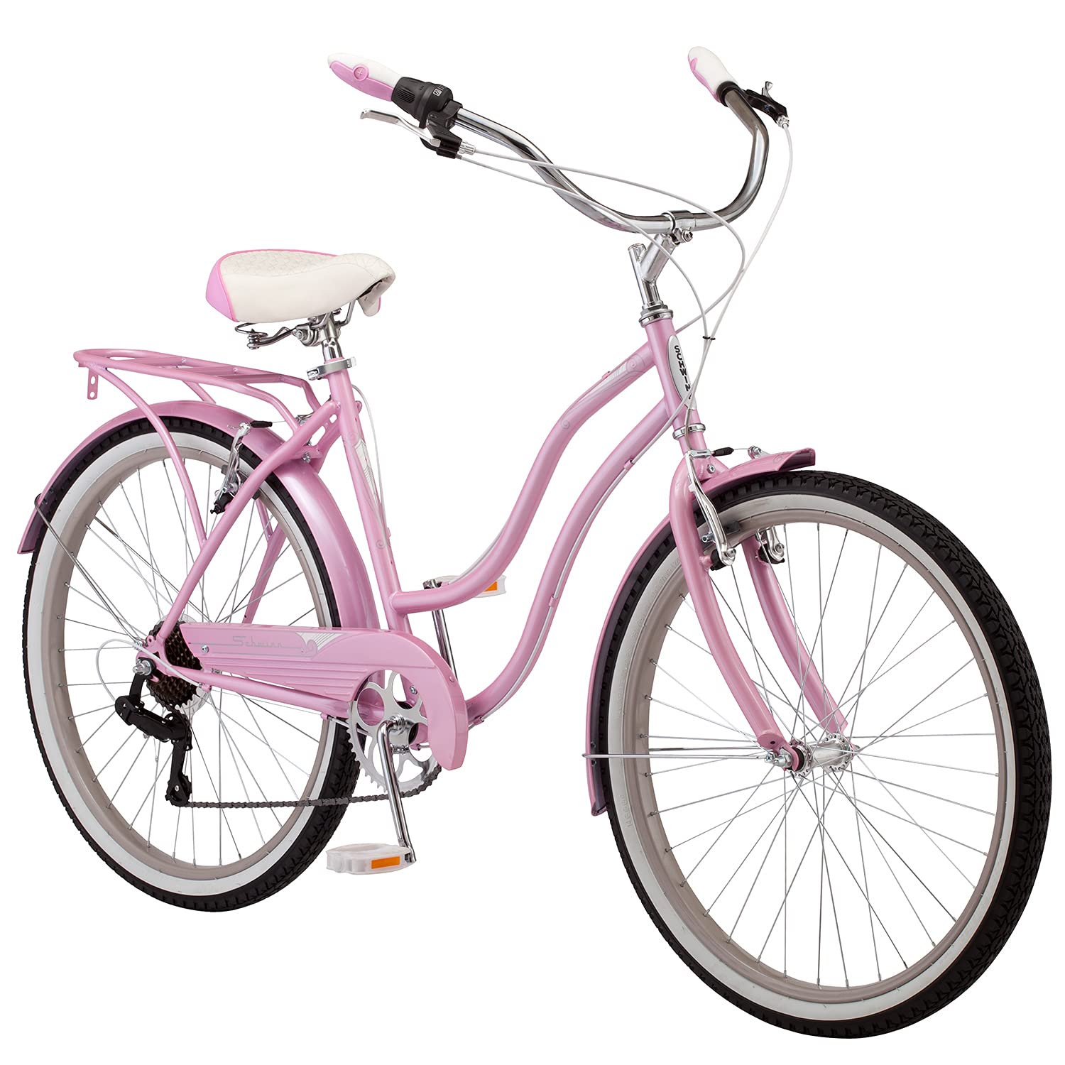 Schwinn Perla Adult Beach Cruiser Bike in Pink