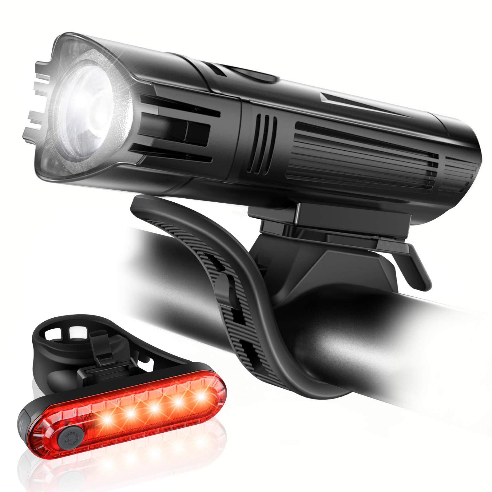 Ascher USB Rechargeable LED Bike Tail Light 2 Pack