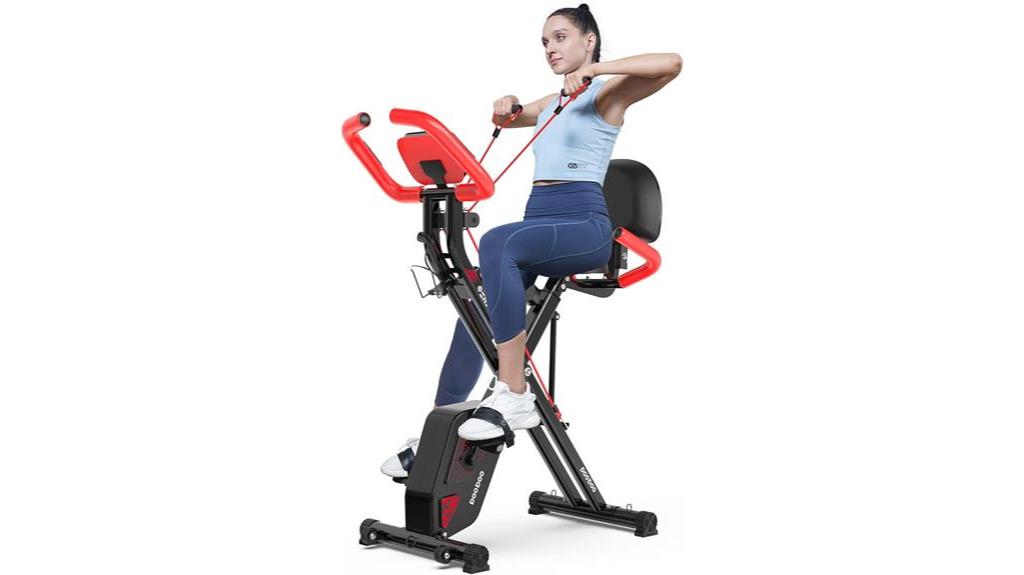 foldable exercise bike with adjustable resistance