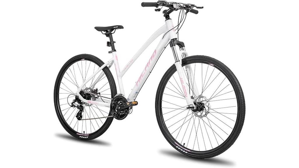 hiland hybrid bicycle with suspension fork