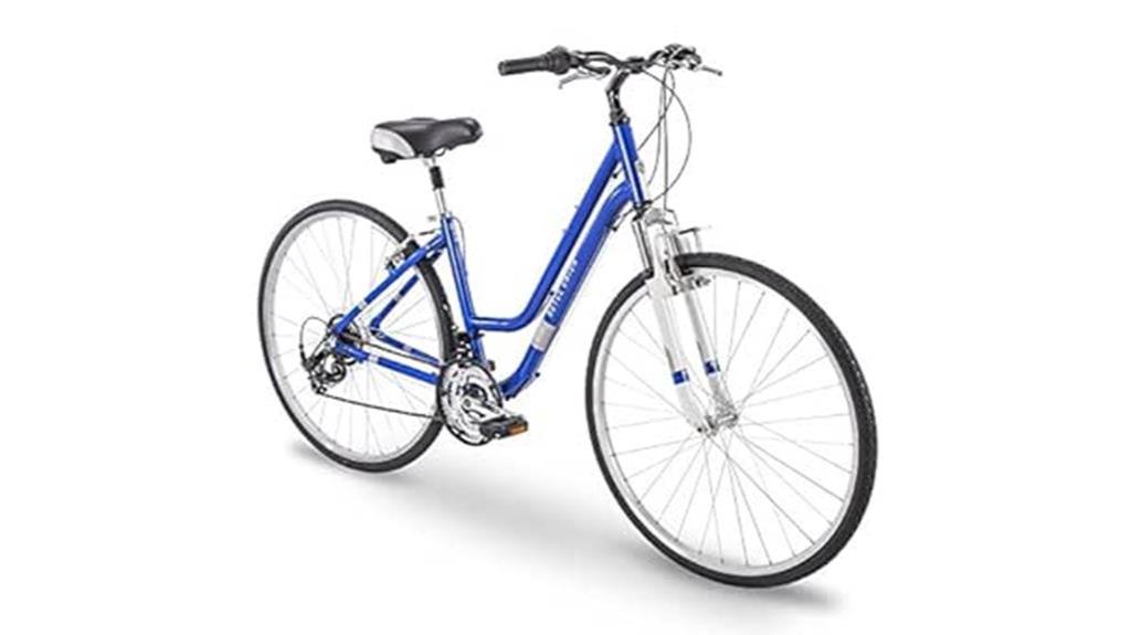 pearl blue hybrid comfort bike