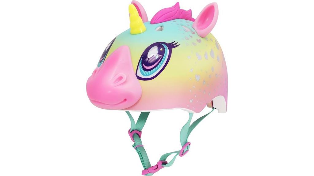 colorful unicorn helmets for kids