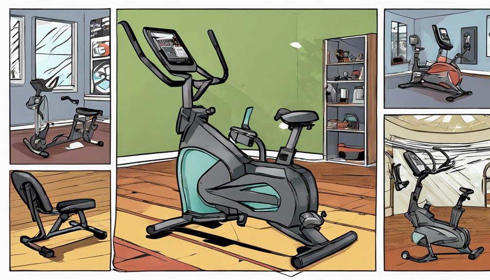 selecting a bicycle exercise
