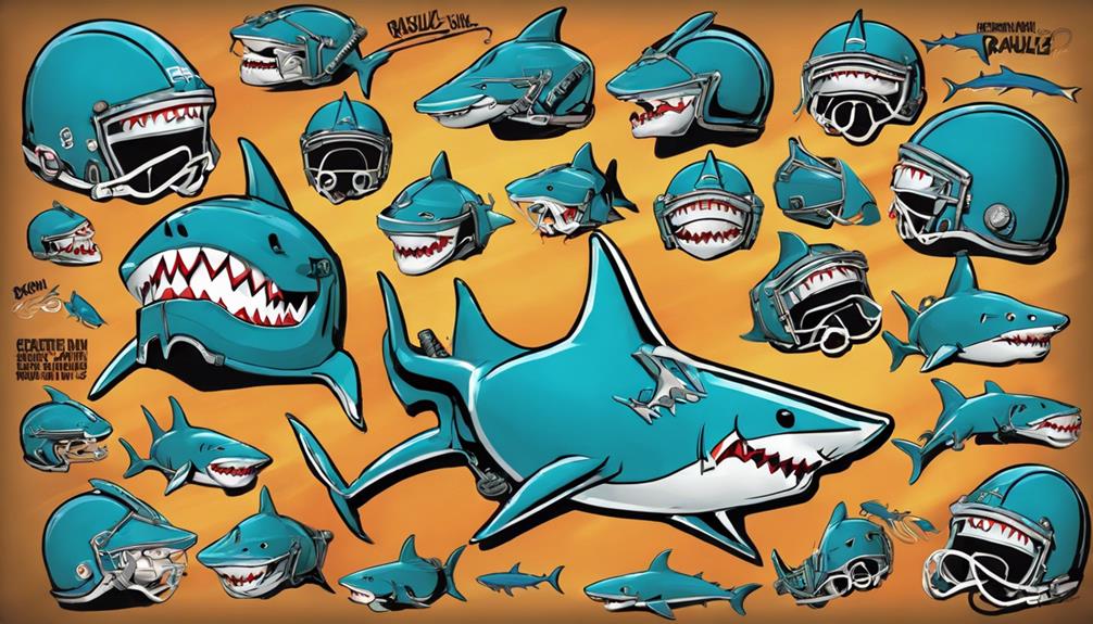 shark themed helmet for kids