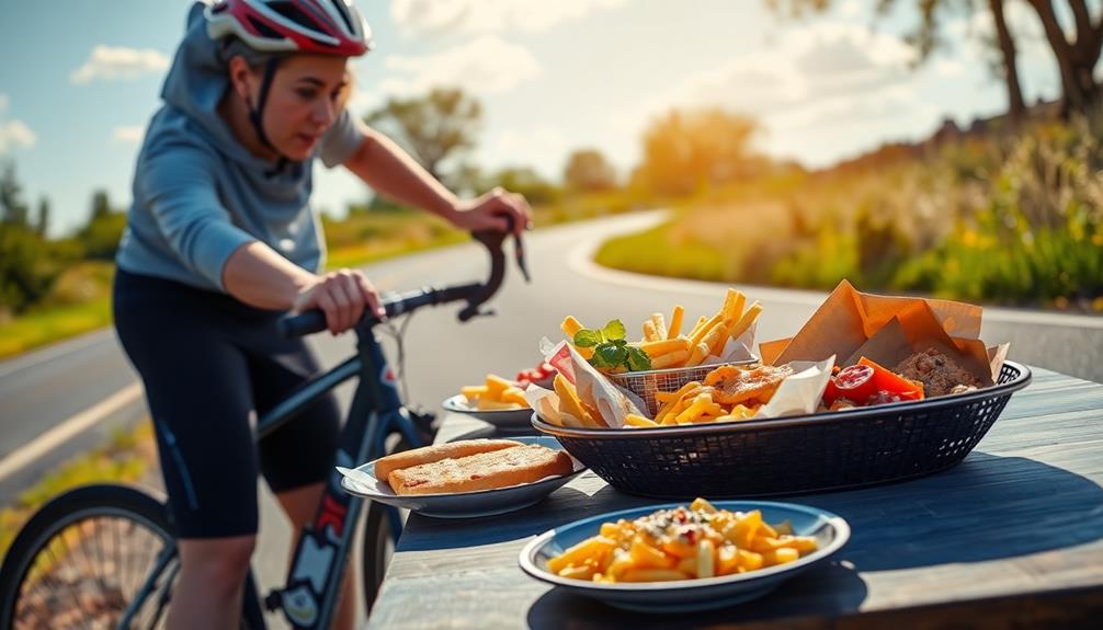 avoid heavy foods before riding