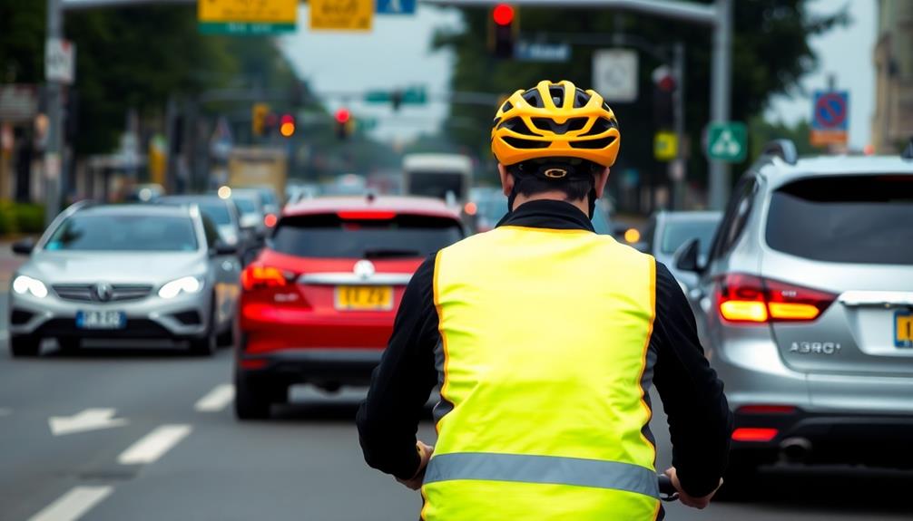 safe cycling in traffic