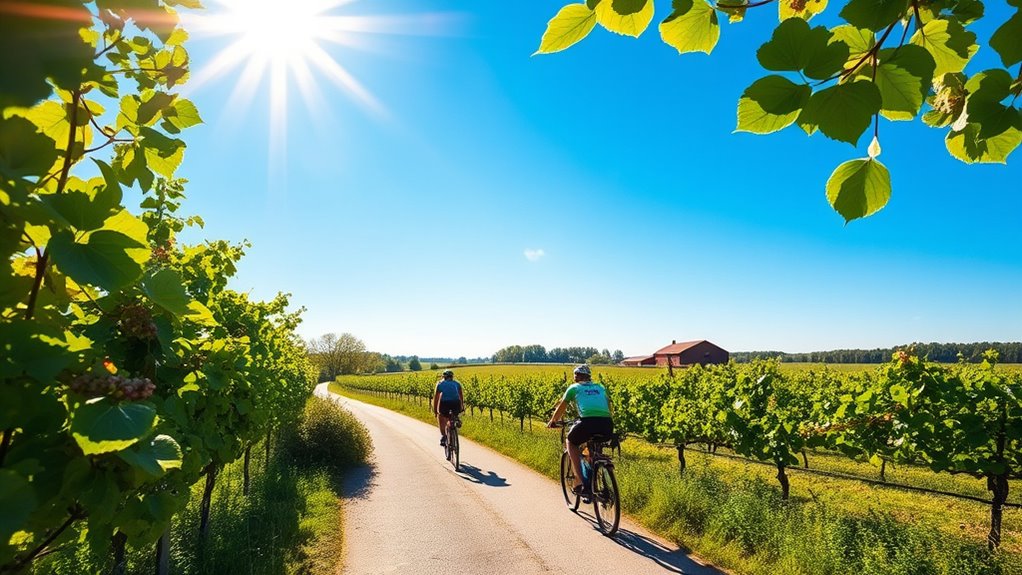 biking and nature exploration