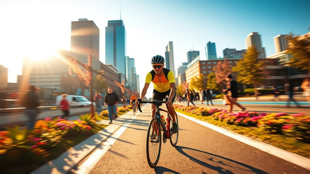 biking safely on paths