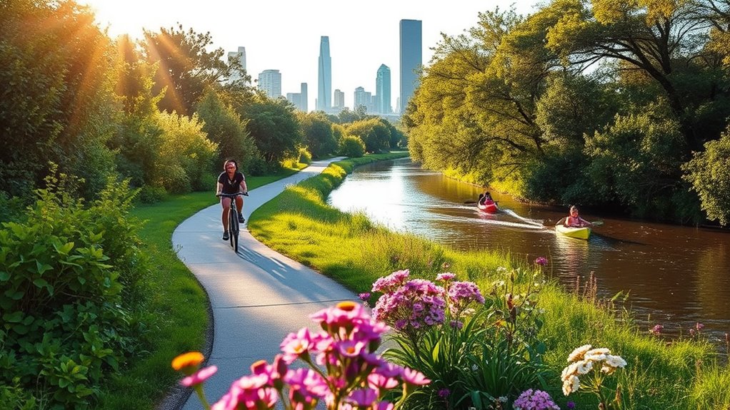 buffalo bayou park pathway