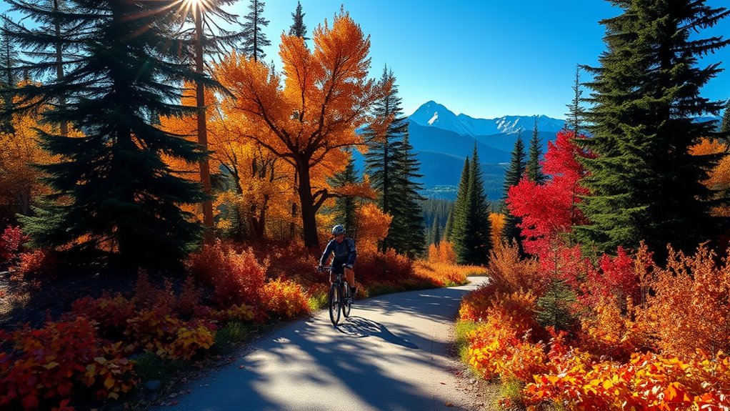colorful mountain scenery rides