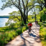 cycling along root river