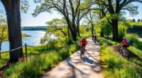 cycling along root river