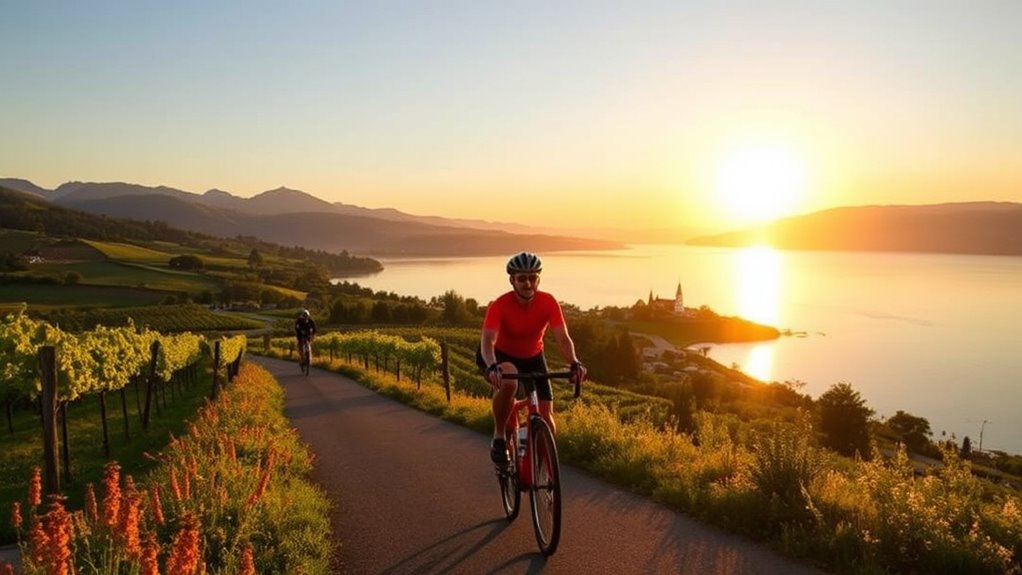 cycling around lake balaton