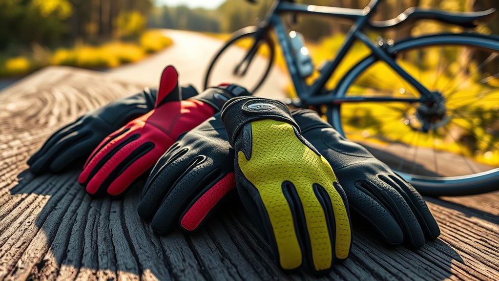 grip enhancing cycling glove features