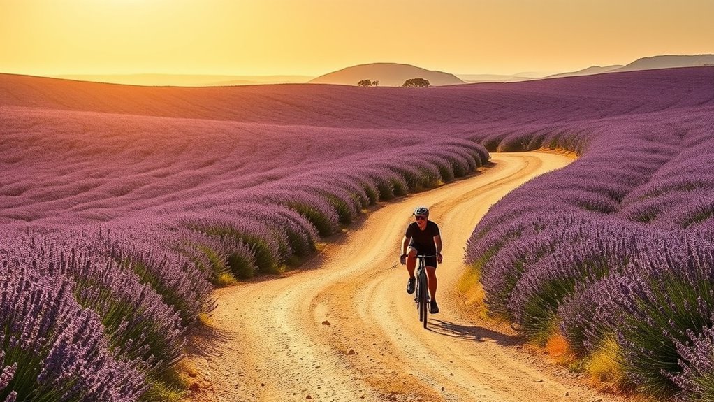 lavender filled cycling adventures