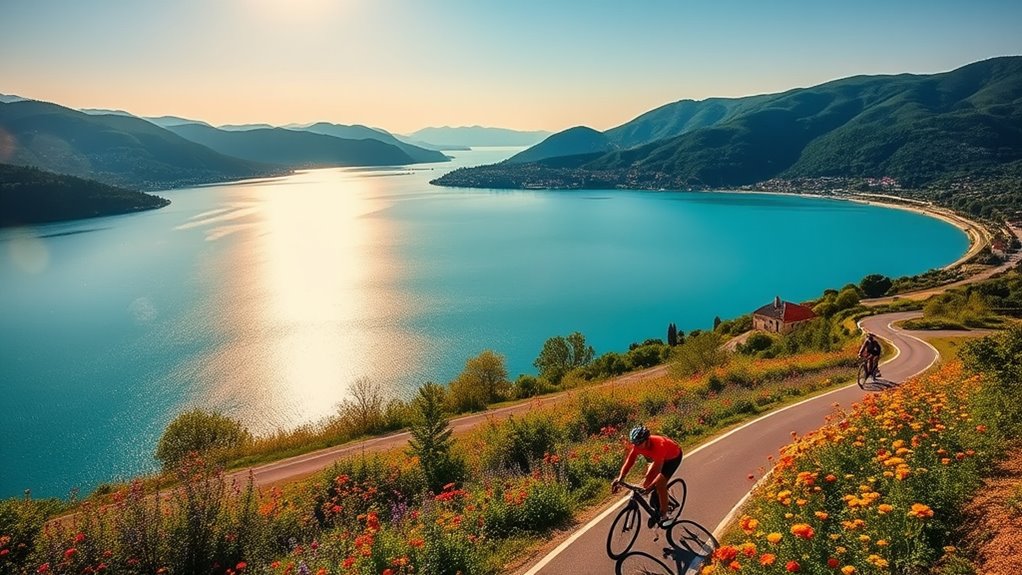 scenic bike paths lake