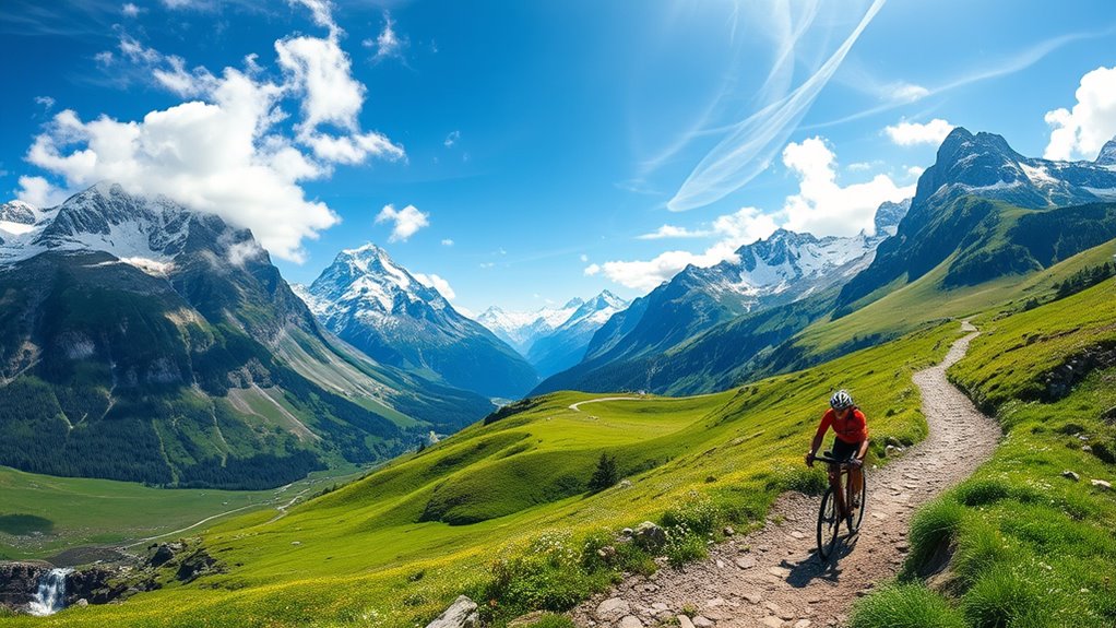 scenic swiss alps cycling routes