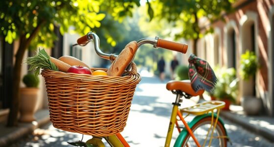 stylish and functional bike baskets