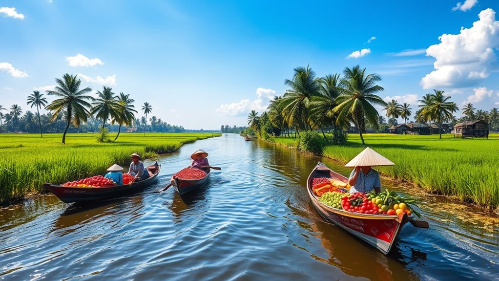 vibrant waterway shopping adventure