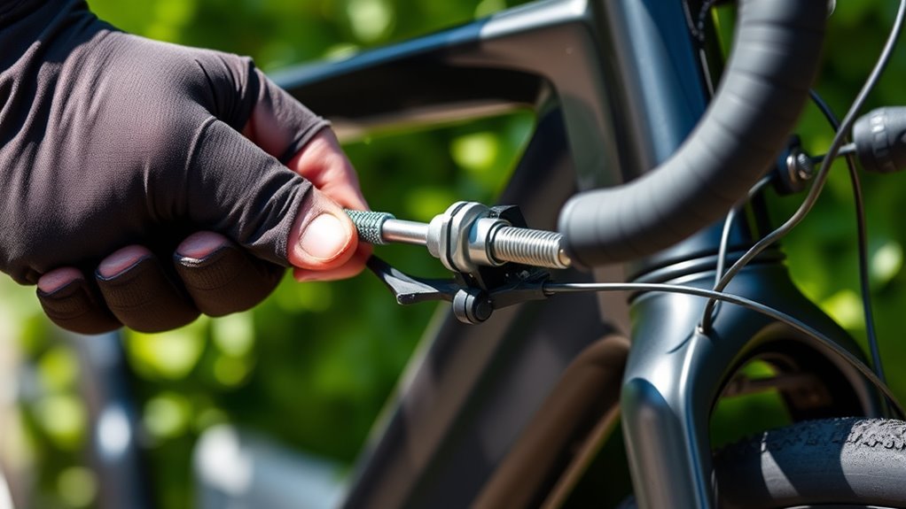 adjust brake cable tension